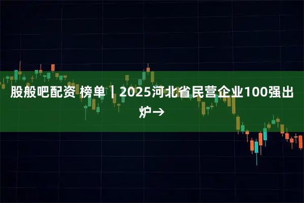 股般吧配资 榜单｜2025河北省民营企业100强出炉→